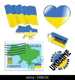 national colours of Ukraine Stock Vector