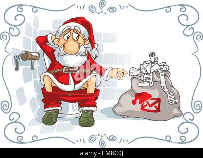 Santa Is in Trouble Stock Vector