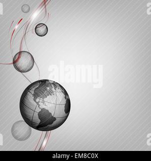 corporate vector background with globe Stock Vector