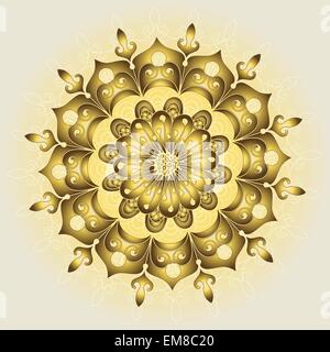 Elegance gold round pattern Stock Vector