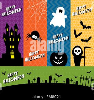 Halloween banners Stock Vector