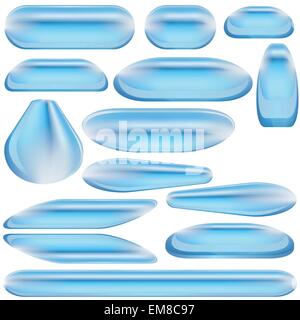 Light Blue Buttons Stock Vector