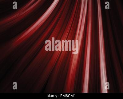 Red Waves Background on Black Stock Vector