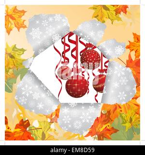 Christmas after autumn Stock Vector