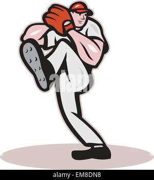 Baseball Pitcher Cartoon Stock Vector