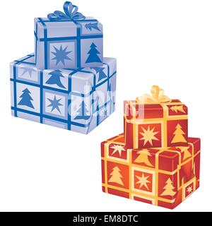 Christmas Presents Set Stock Vector