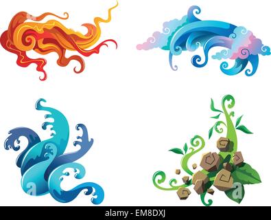 The Four Elements Stock Vector