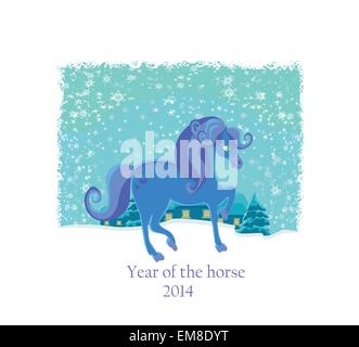 Year of the horse Stock Vector