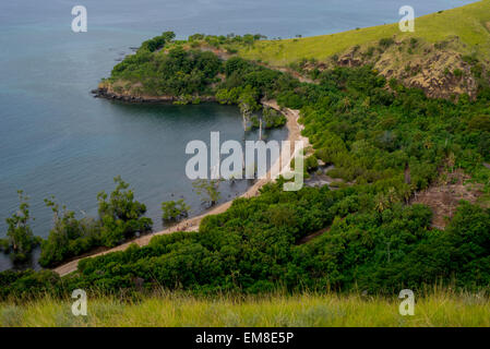 Beach view of Tanjung Kajuwulu, Maumere, Flores Island, Indonesia. Stock Photo