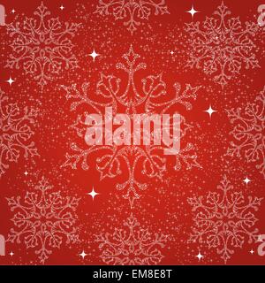 Merry Christmas snowflakes seamless pattern background. Stock Vector