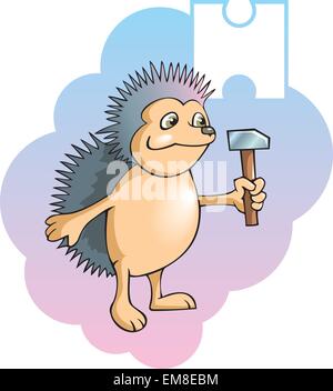 cartoon illustration of H letter for hedgehog Stock Vector Image & Art ...