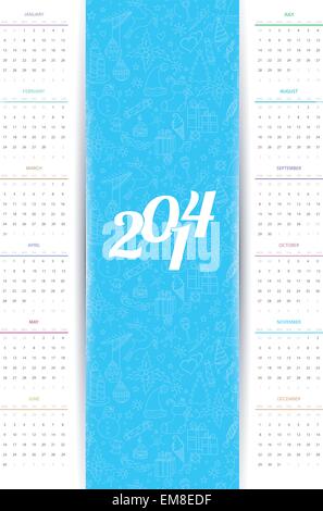 Calendar 2014 Stock Vector