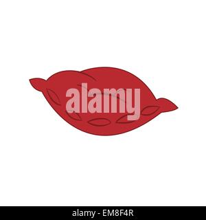 red pillow empty Stock Vector