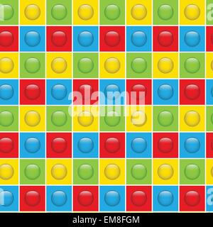 Seamless Colorful Buttons Pattern Background Stock Vector