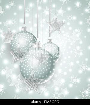 Christmas silver balls vector Stock Vector Image & Art - Alamy