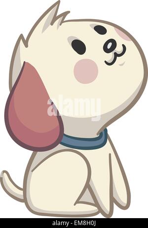 Dog Looking Up Stock Vector