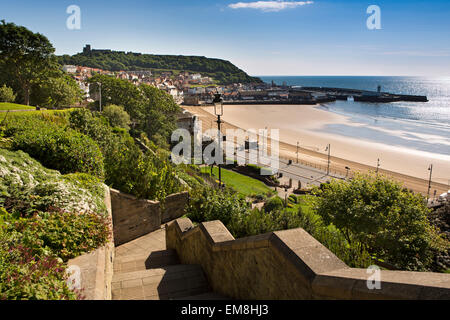 UK, England, Yorkshire, Scarborough, St Nicholas Street, steps down to the beach Stock Photo