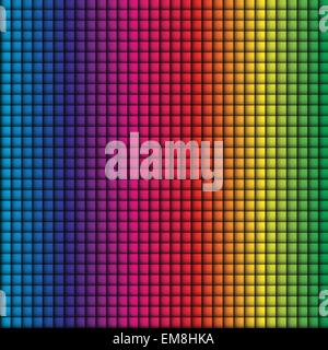 Vector - Rainbow Background Seamless Colorful Squares Stock Vector