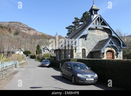 Exterior of Dundurn Parish church St Fillans Scotland  April 2015 Stock Photo