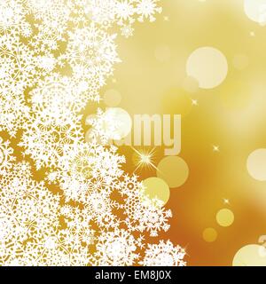Christmas background with snowflakes, bokeh and lights - vector ...