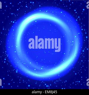 Blue bokeh abstract frame. Background with particles for your business presentations. Stock Vector