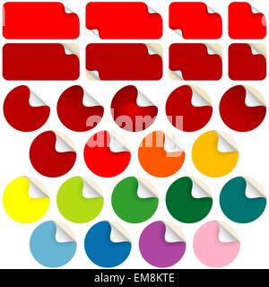 Peeling Stickers Stock Vector