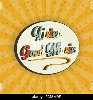 Abstract music background with notes Stock Vector