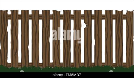 Wooden Fence Stock Vector