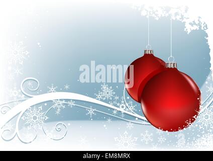 Red Christmas Balls Stock Vector