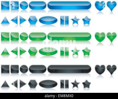 Shine Buttons Stock Vector