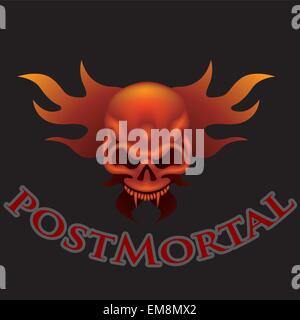 Skull With Flames Stock Vector