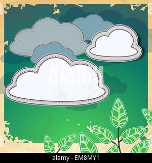 Fresh Green Leaves On Natural Background. Stock Vector