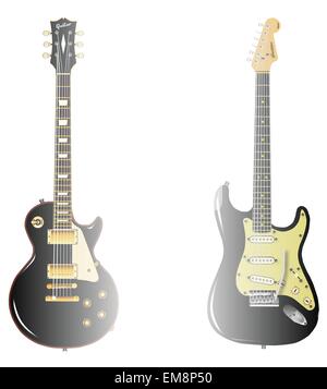 Blended Guitars Stock Vector