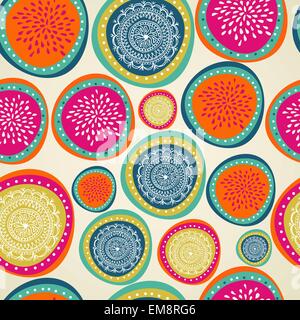 Merry Christmas elements colorful bauble seamless pattern. Stock Vector