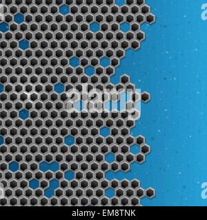 Hexagon Metal Background. Stock Vector