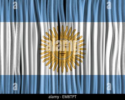 Argentina Flag Wave Fabric Texture Background Stock Vector