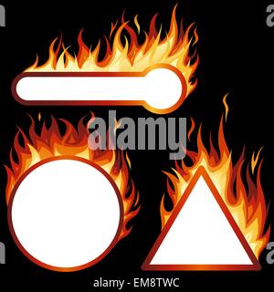 Flame Frames Stock Vector
