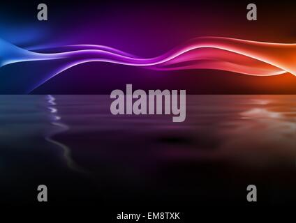 Abstract Glowing Waves Stock Vector
