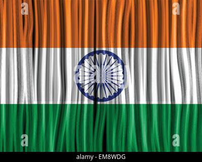 India Flag Wave Fabric Texture Background Stock Vector