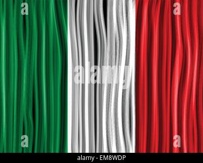 Italy Flag Wave Fabric Texture Background Stock Vector