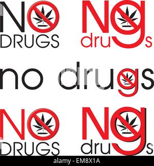No drugs Stock Vector