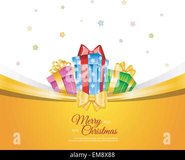 Colorful gift boxes with bows Stock Vector