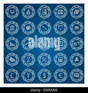 Financial icon set Stock Vector
