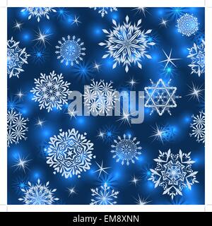 Seamless snowflake patterns Stock Vector