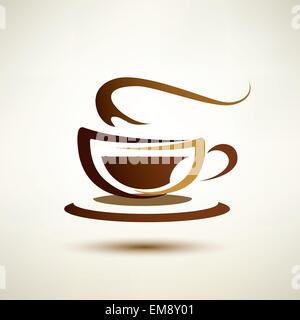 vector sketch of coffee cup, icon Stock Vector