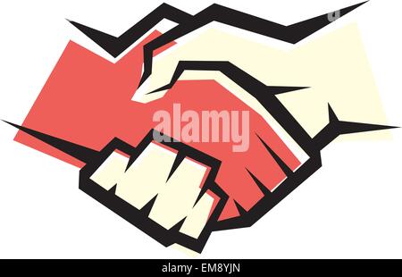 handshake vector symbol Stock Vector