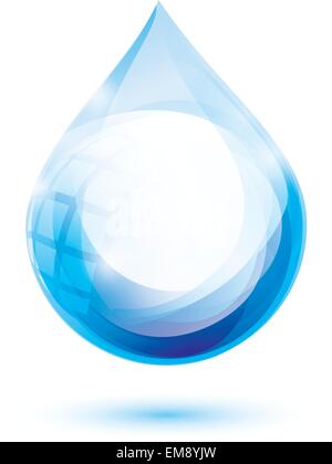 water drop isolated vector symbol, abstract icon Stock Vector