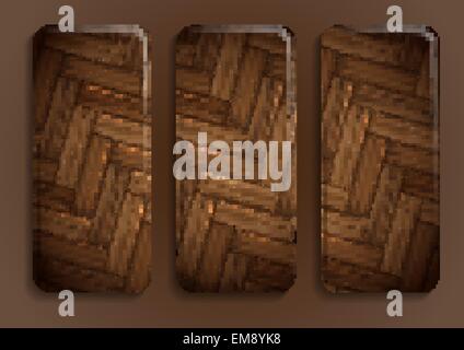 Wooden texture banner. Stock Vector