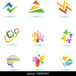 set of abstract vector icons Stock Vector