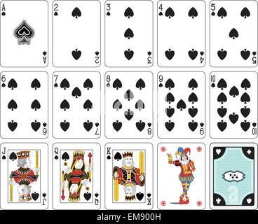 Playing cards, heart suit, joker and back Stock Vector Image & Art - Alamy